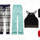 Real Soft Flannel Sleep Pant, $15 | Flannel Joggers, $15 | Rise & Shine Satin PJ Bottom, $15 | Lace Hi-Neck Bralette, $15 | Sunnie Longline Bralette, $15 | Racerback Triangle Bralette, $15